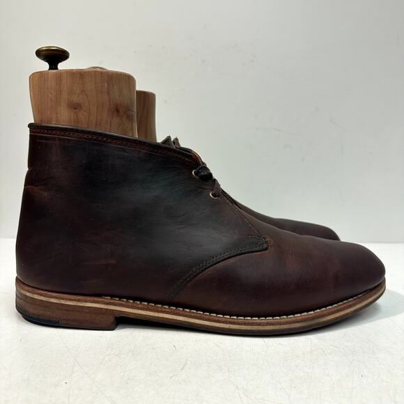 VERY GOOD Rancourt & Co. x Helm Chukka Boot Brown Chromexcel Made in USA 11 D main image 8